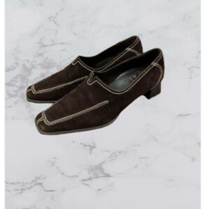 Hogl Women’s Shoes sz US 7 UK 4.5 Suede Block Heel #G807